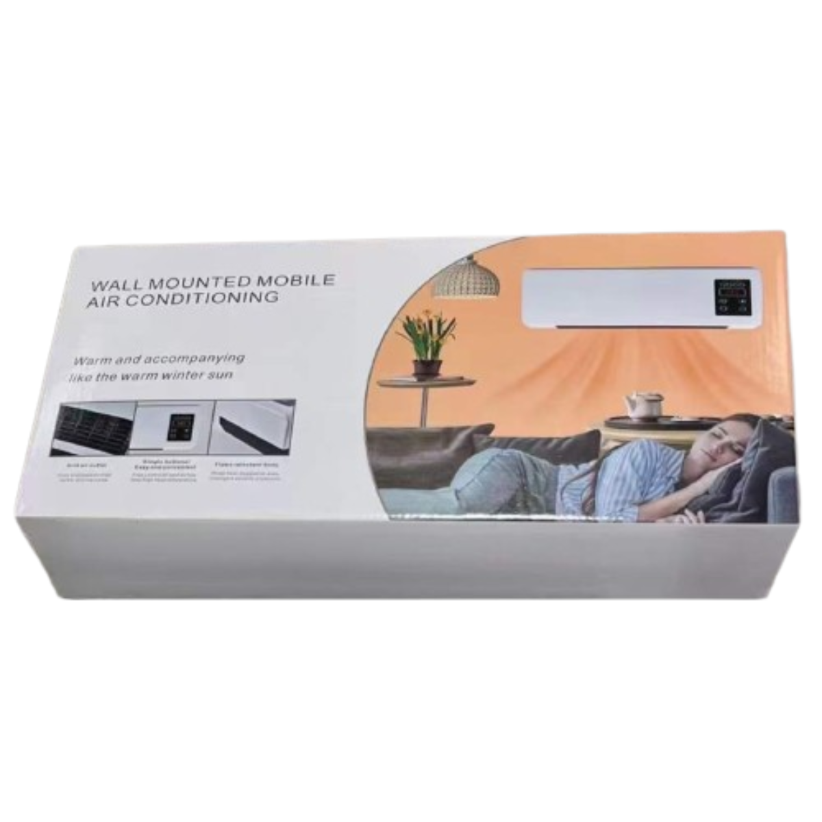 Aire acondicionado y calentador eléctrico portátil 2 en 1, calefacción y refrigeración para dormitorio con control remoto